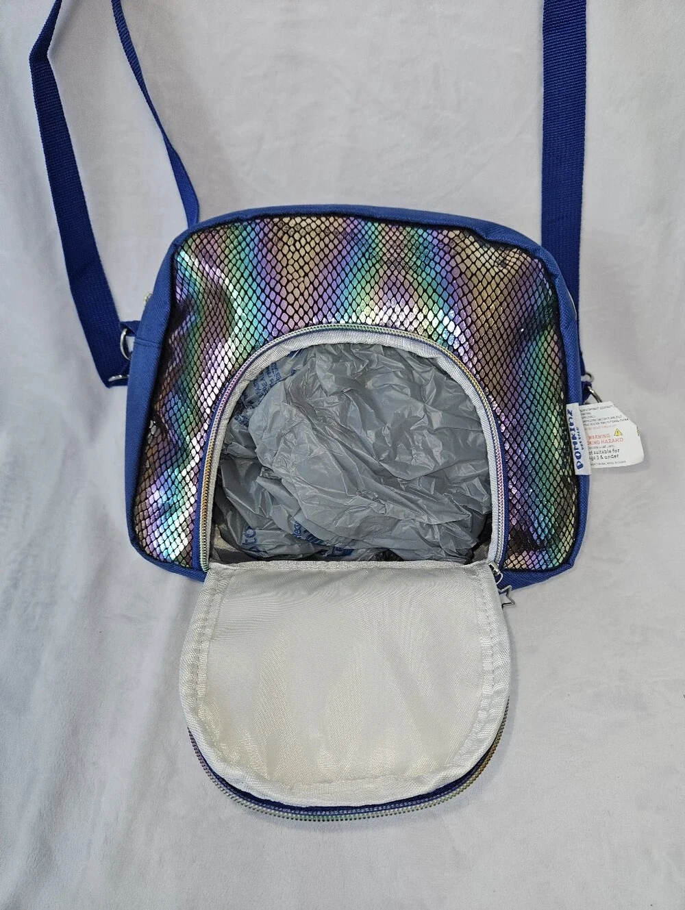 Blue Iridescent Crossbody Bag - Stylish Women's Shoulder Bag